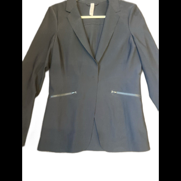 Athleta Womens Avenues Blazer Black Jacket One Snap Stretch 6 Seamless Soft - Picture 4 of 10